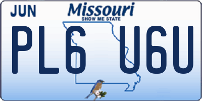 MO license plate PL6U6U