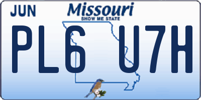 MO license plate PL6U7H