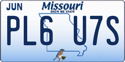 MO license plate PL6U7S