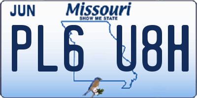MO license plate PL6U8H