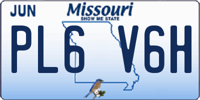 MO license plate PL6V6H