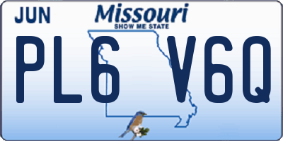 MO license plate PL6V6Q