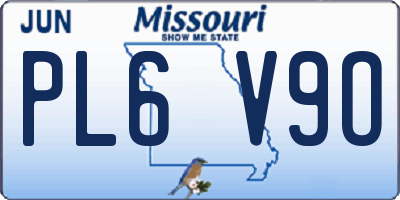 MO license plate PL6V9O