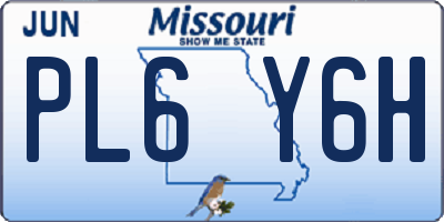 MO license plate PL6Y6H
