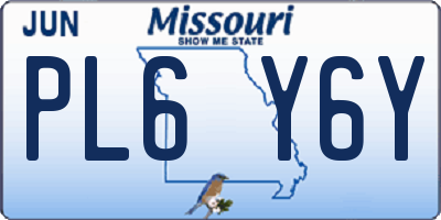 MO license plate PL6Y6Y