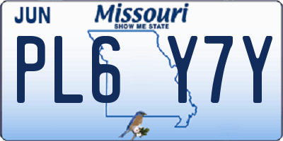 MO license plate PL6Y7Y