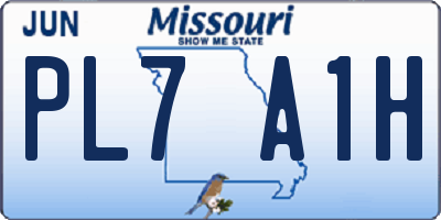 MO license plate PL7A1H