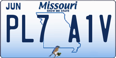 MO license plate PL7A1V