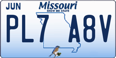 MO license plate PL7A8V