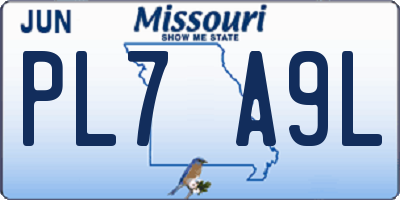 MO license plate PL7A9L