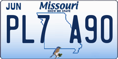 MO license plate PL7A9O