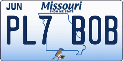 MO license plate PL7B0B