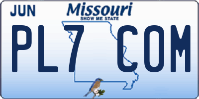 MO license plate PL7C0M