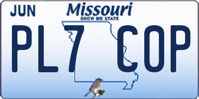 MO license plate PL7C0P