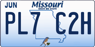 MO license plate PL7C2H