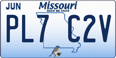 MO license plate PL7C2V