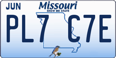 MO license plate PL7C7E