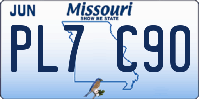 MO license plate PL7C9O