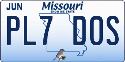 MO license plate PL7D0S
