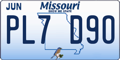 MO license plate PL7D9O
