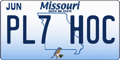 MO license plate PL7H0C