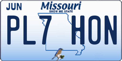 MO license plate PL7H0N