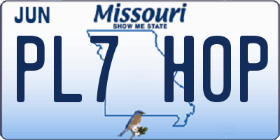 MO license plate PL7H0P