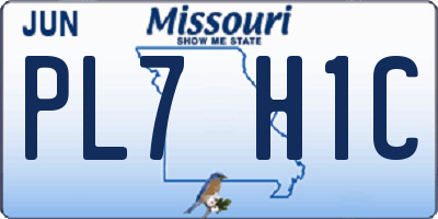 MO license plate PL7H1C