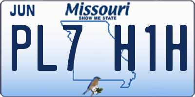 MO license plate PL7H1H