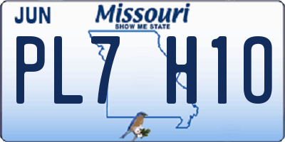 MO license plate PL7H1O
