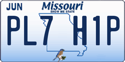 MO license plate PL7H1P