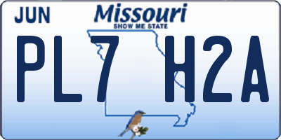 MO license plate PL7H2A