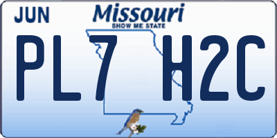 MO license plate PL7H2C