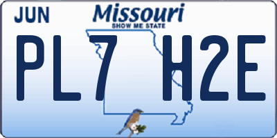 MO license plate PL7H2E
