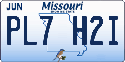 MO license plate PL7H2I