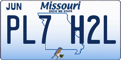 MO license plate PL7H2L