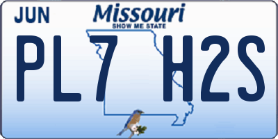 MO license plate PL7H2S