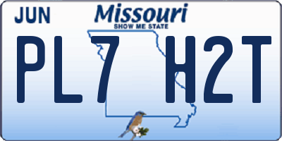 MO license plate PL7H2T