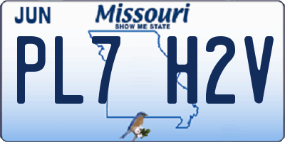 MO license plate PL7H2V
