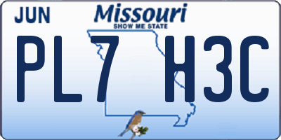 MO license plate PL7H3C