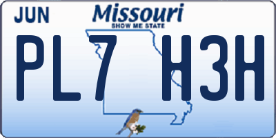 MO license plate PL7H3H