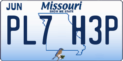 MO license plate PL7H3P