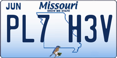MO license plate PL7H3V