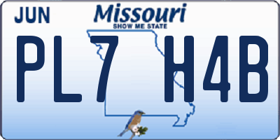 MO license plate PL7H4B