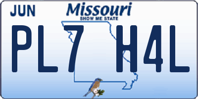 MO license plate PL7H4L