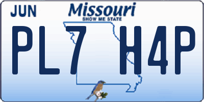 MO license plate PL7H4P