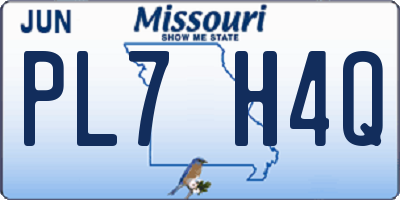 MO license plate PL7H4Q