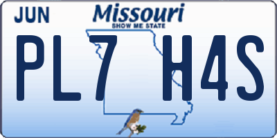 MO license plate PL7H4S