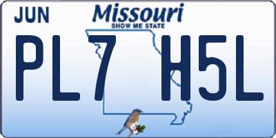 MO license plate PL7H5L