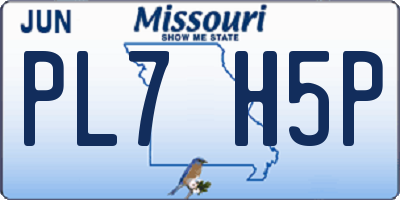 MO license plate PL7H5P